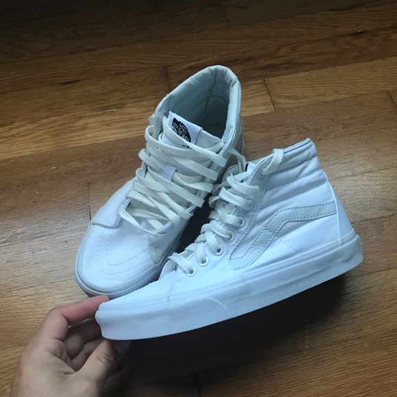 white vans shoes high tops